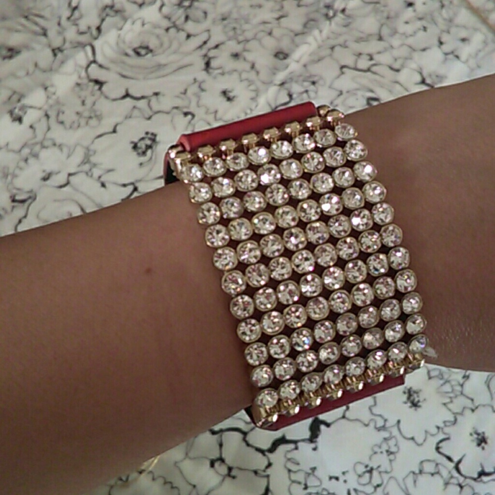 Red leather Crystal